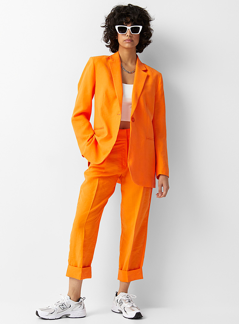 Only: Le veston ample couleur Tangerine pour femme