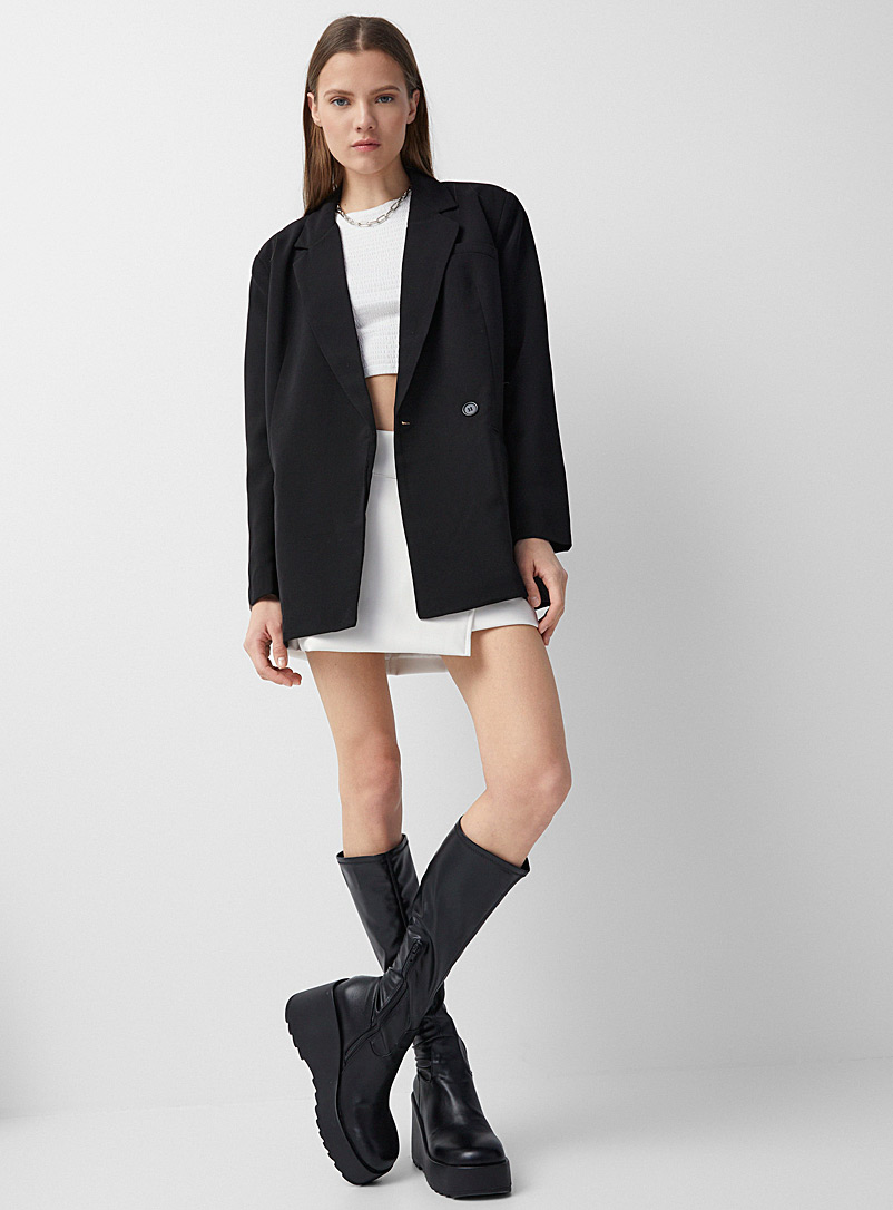 Only Black Loose crossover blazer for women