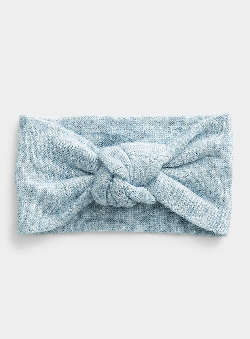 Only Baby Blue Wool-blend knotted headband for women