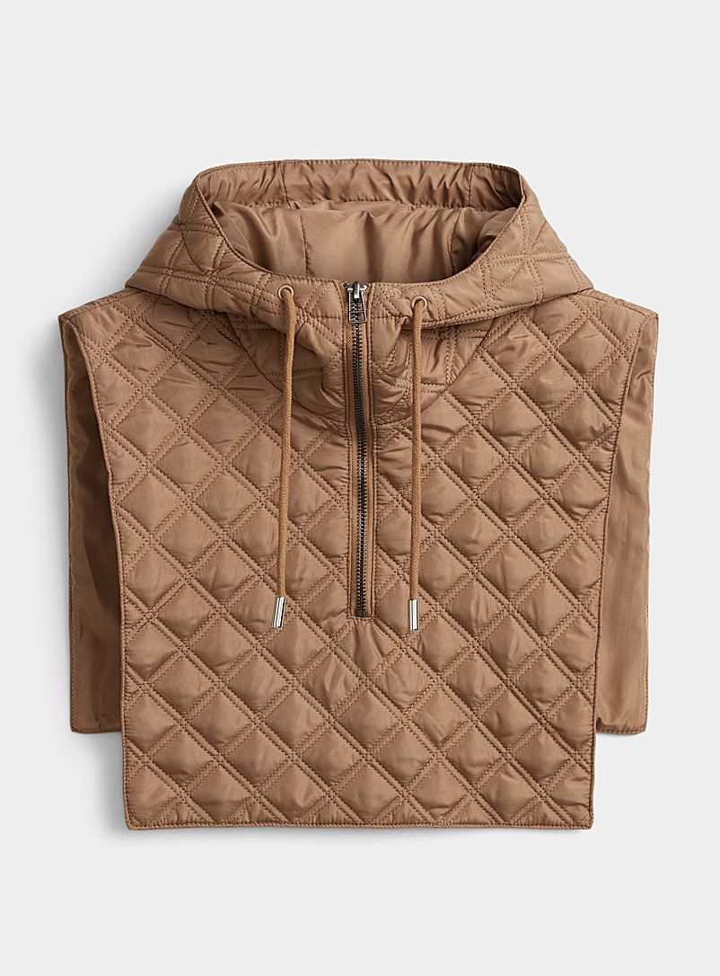Only Honey Quilted hooded bib for women