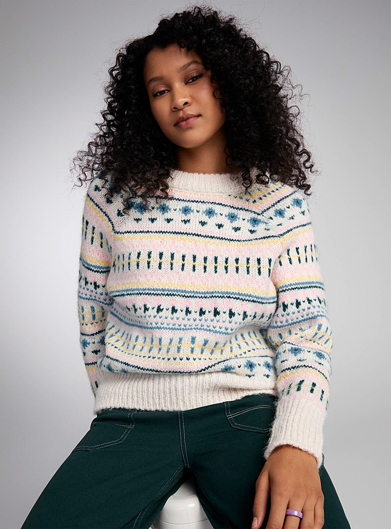 Only Assorted Fair Isle jacquard stripes sweater for women