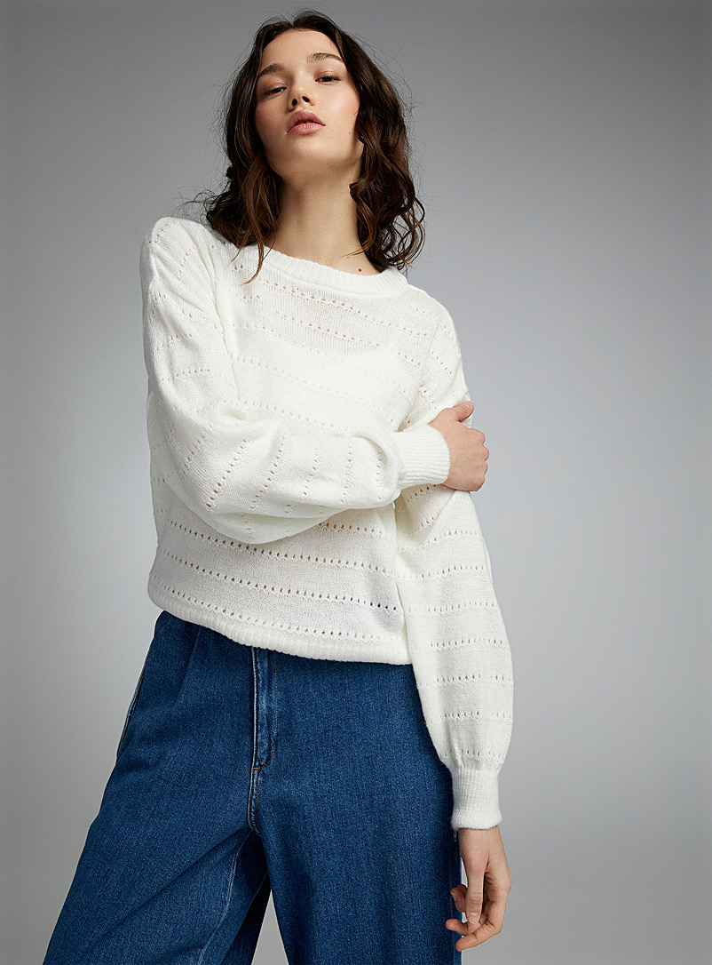 Openwork stripes sweater | Only | Shop Women's Sweaters and Cardigans ...