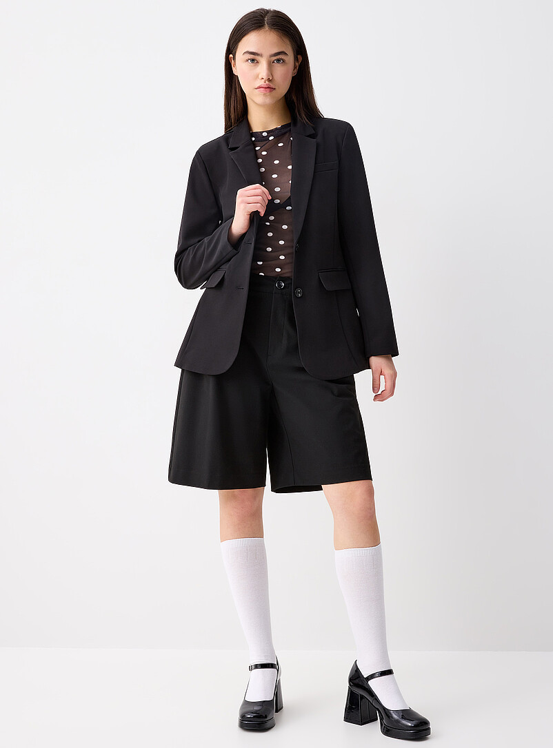 Only Black Two buttons loose blazer for women