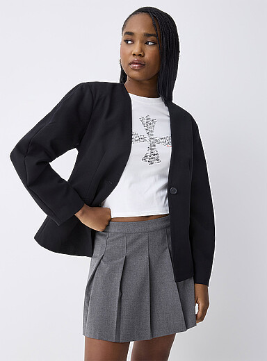 Balloon-sleeve blazer