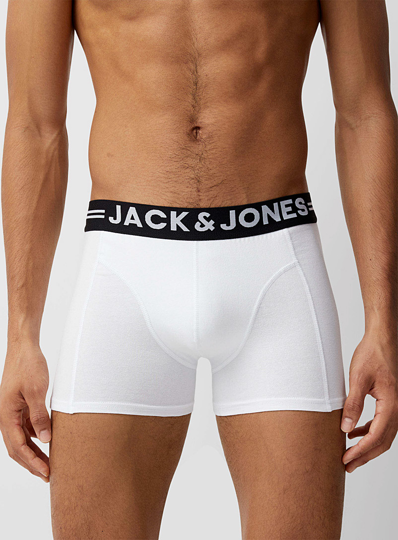 Jack & Jones: Le boxeur court taille logo Blanc pour homme