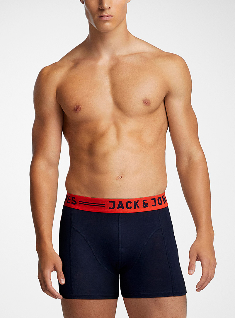 Jack & Jones Navy/Midnight Blue Contrast waist trunk for men