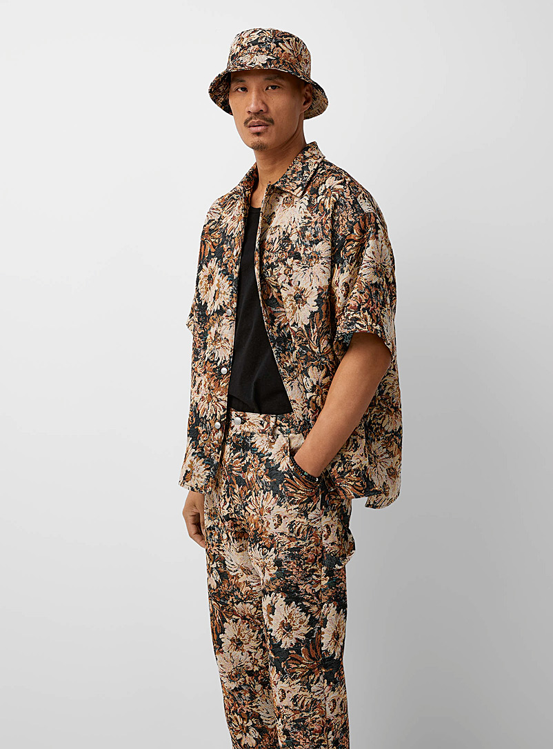 Jack & Jones: La chemise tapisserie florale Brun à motifs pour homme