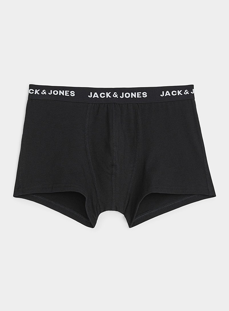 Jack & Jones: Le boxeur court ceinture logo Noir pour homme
