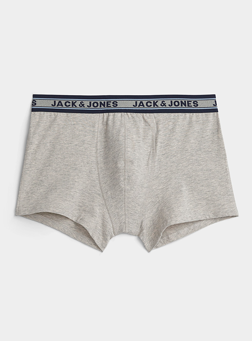 Jack & Jones: Le boxeur court coloris sobres Gris pâle pour homme