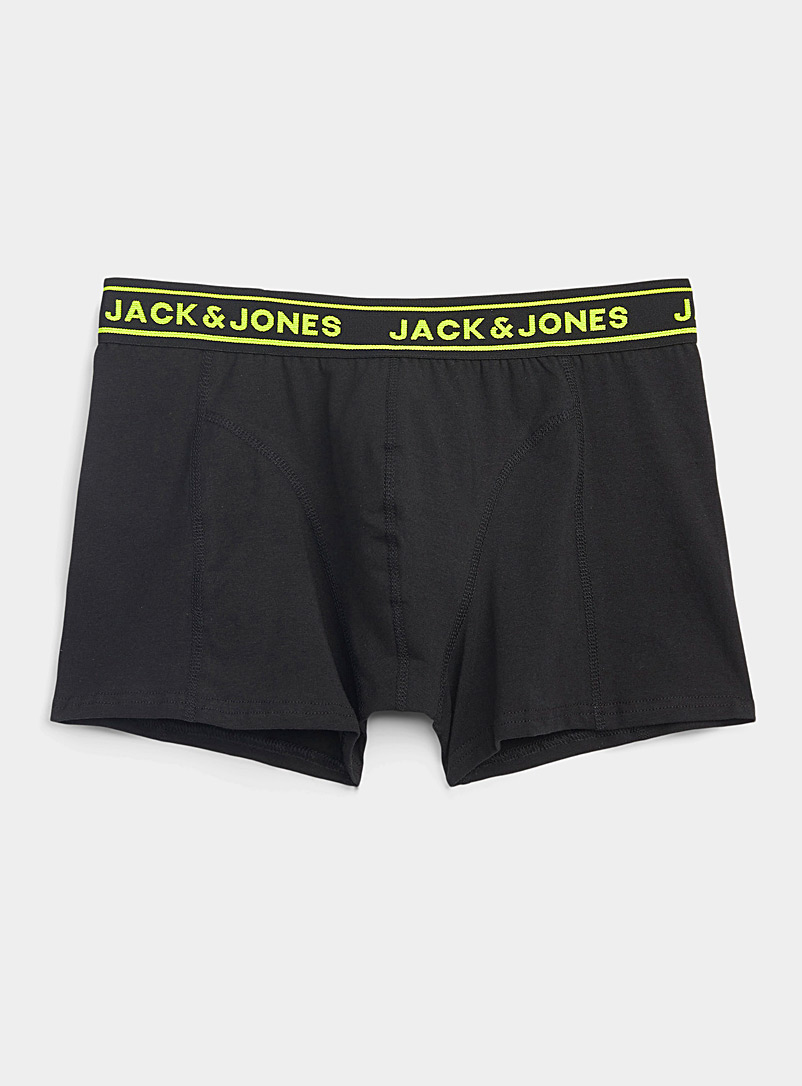 Jack & Jones: Le boxeur court lettrage néon Noir pour homme