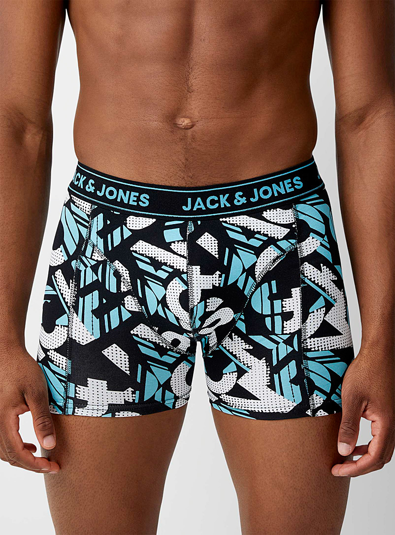Jack & Jones Marine Blue Neon lettering trunk for men