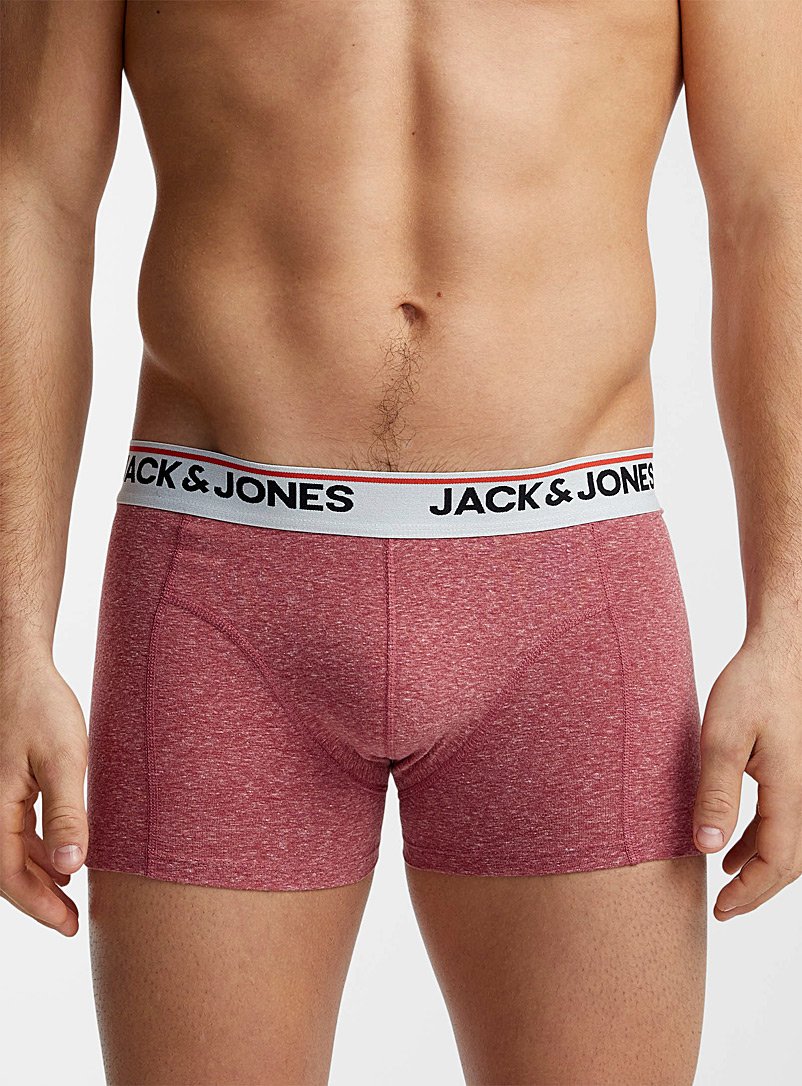 Jack & Jones Patterned Black Heathered pink trunk for men