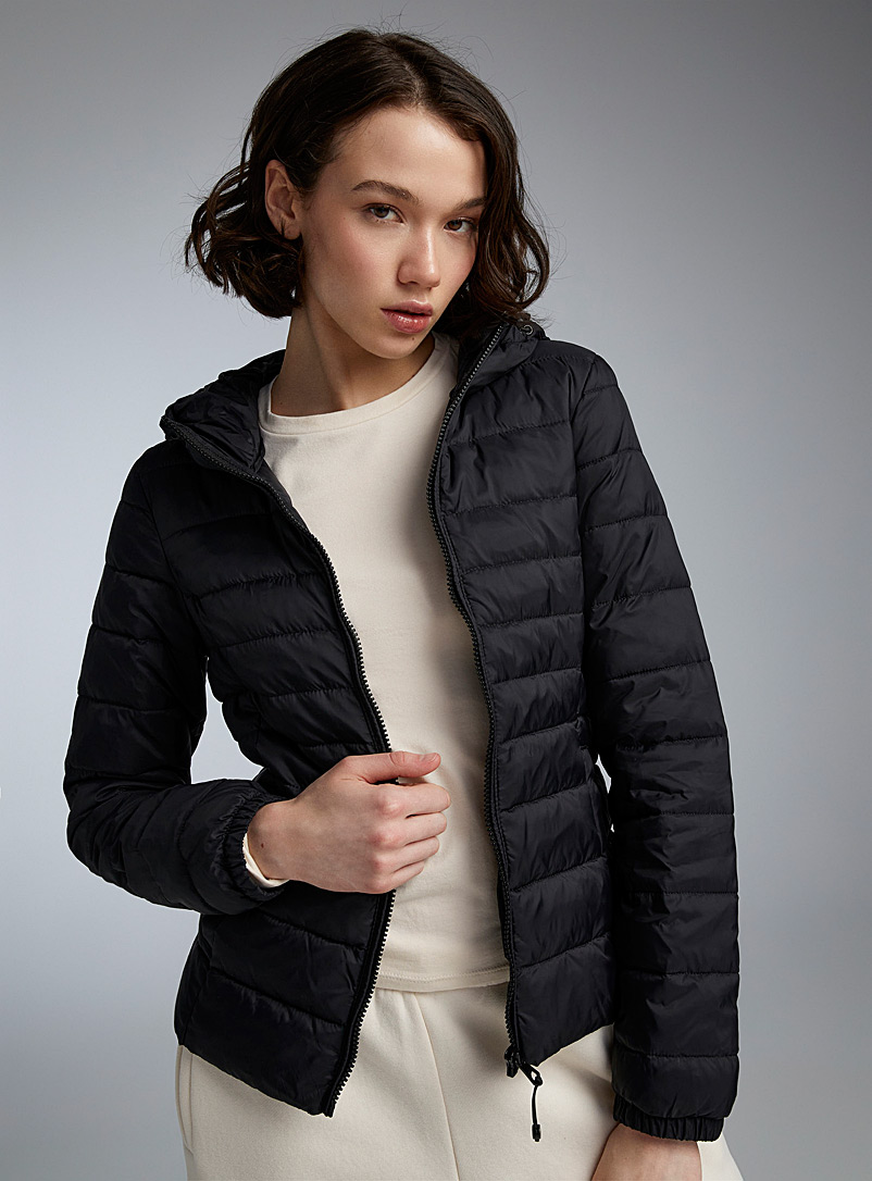 Womens Warm Puffer Fur Long Quilted Parka Ladies Down Hooded