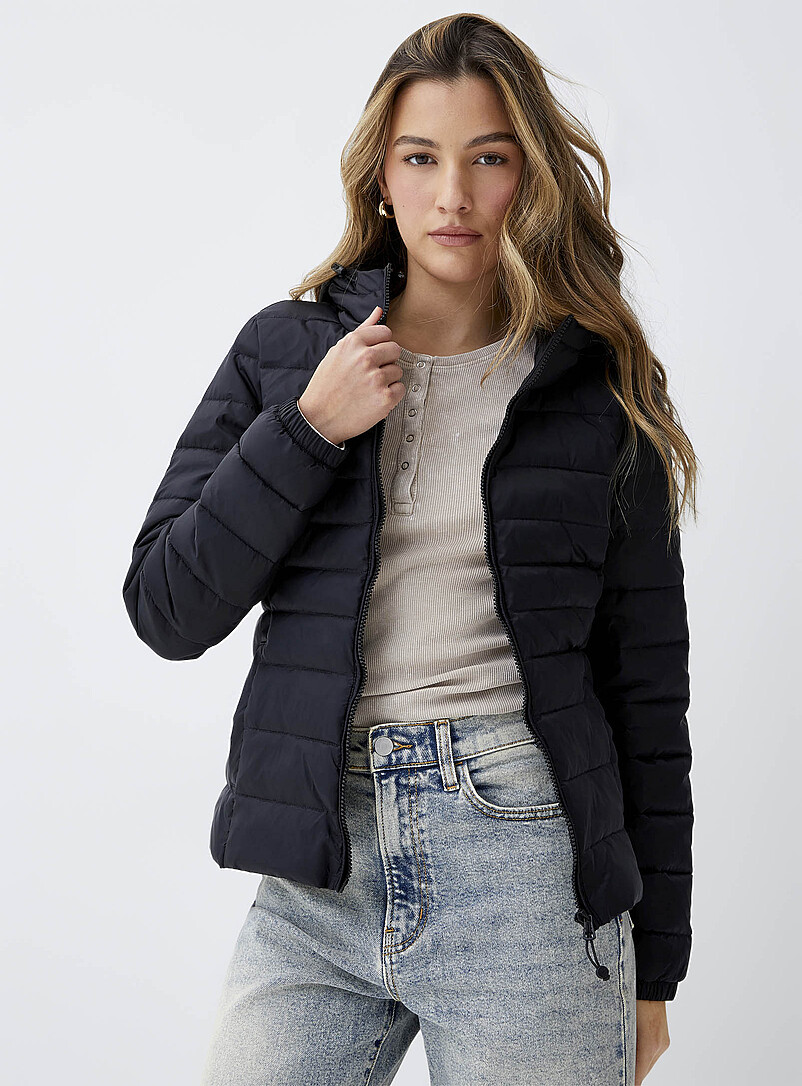 ONLY longline puffer jacket in black ONLY longline puffer jacket in black