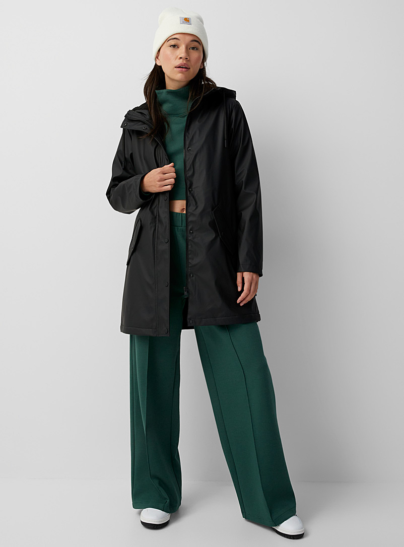 Only Black Sherpa lining raincoat for women