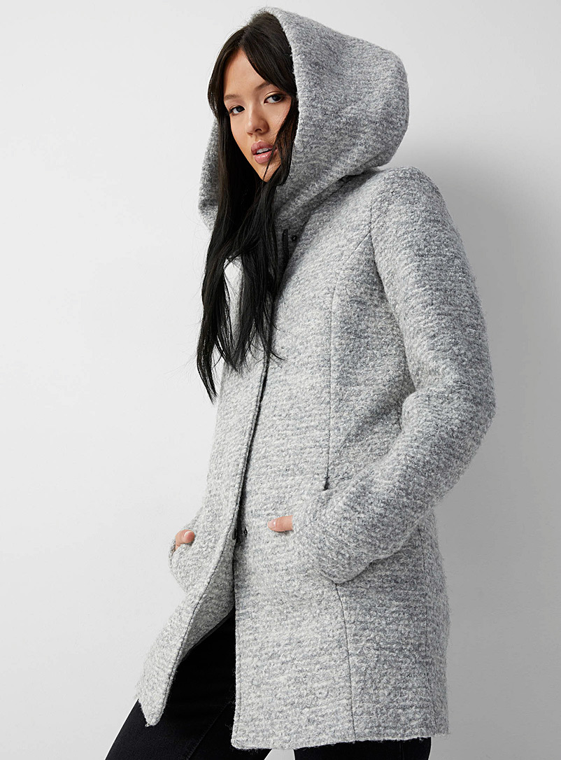 Only Grey Sedona heathered bouclé knit for women