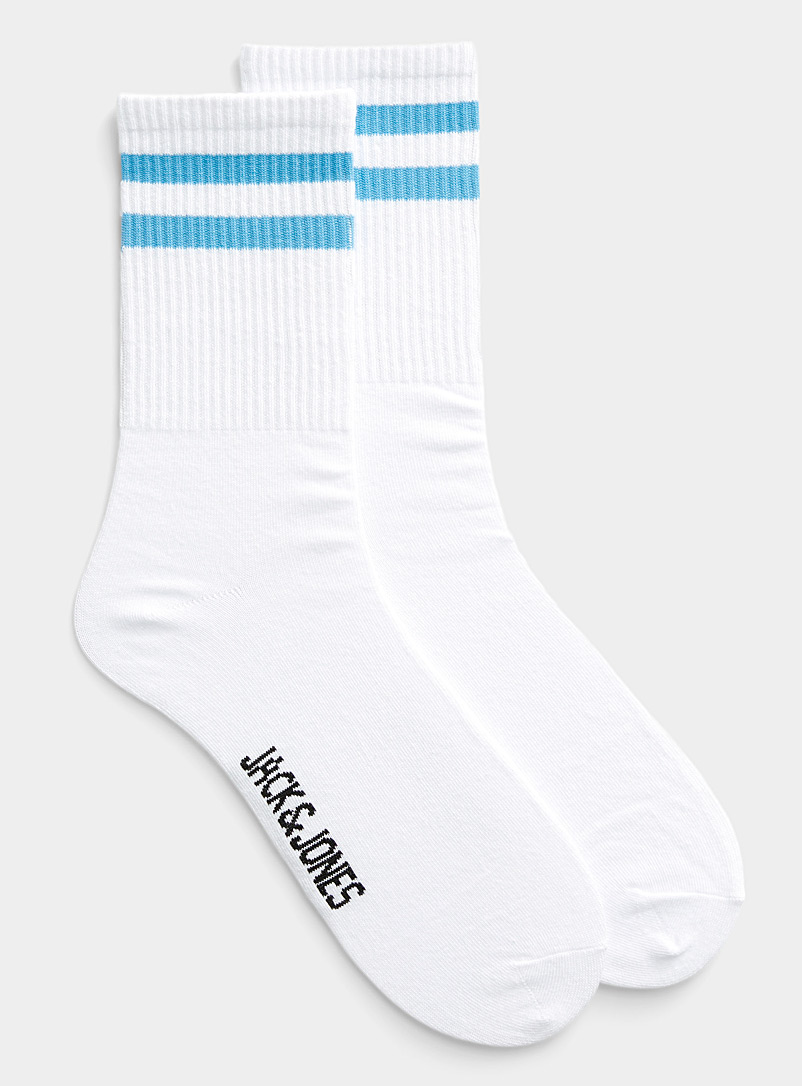Jack & Jones Baby Blue Accent stripe socks for men