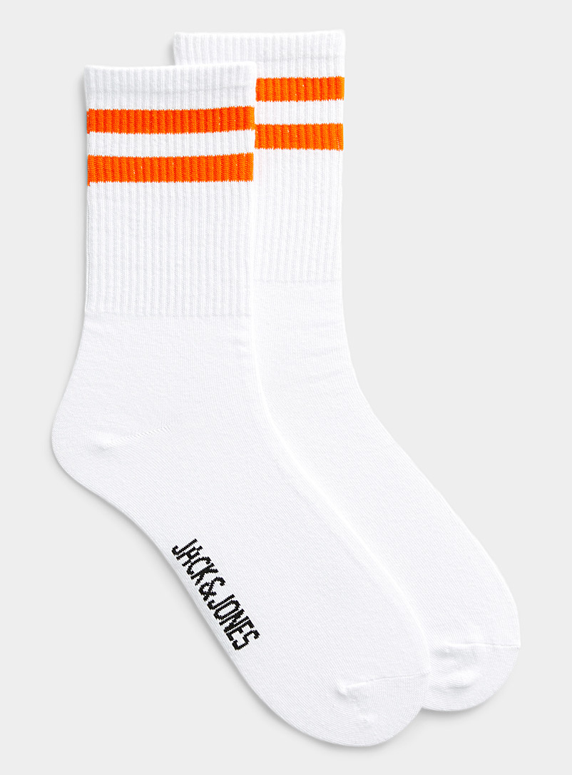 Jack & Jones Orange Accent stripe socks for men