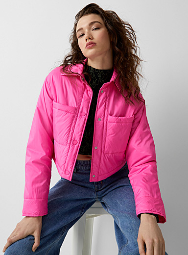 Only Pink Patch pockets fuchsia jacket for women