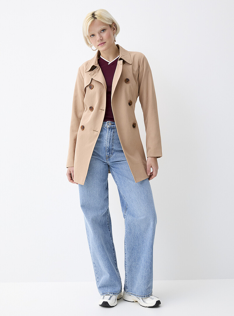 Veste D'hiver Femme - Trench En Laine Douce - Coupe Ample Et Col Montant - Idéal Automne/hiver - 13