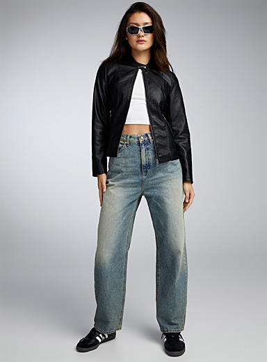 Melissa faux-leather biker jacket | Only | Women's Leather and Suede ...