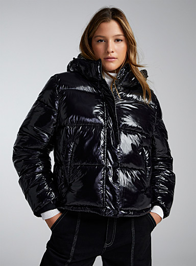 Lacquered and puffer coat | Only | Women's Quilted and Down Coats Fall ...
