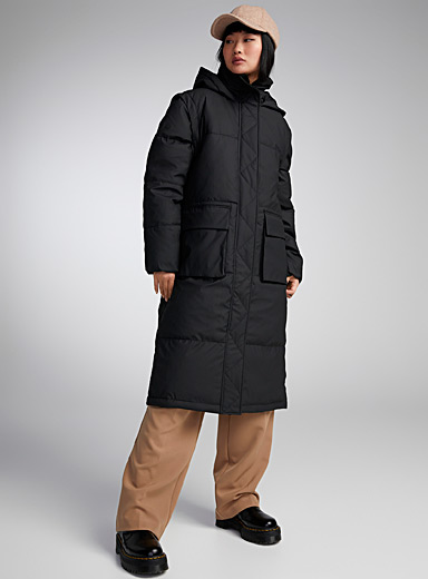 Long rubber-finish down jacket | Only | Women's Anoraks and Parkas Fall ...