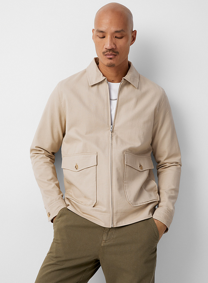 Jack & Jones Sand Cotton-linen jacket for men