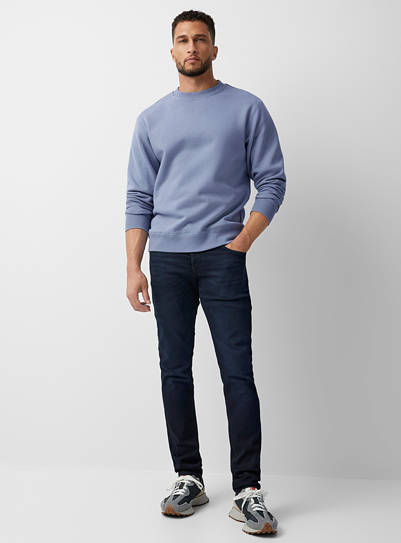Jack & Jones: Le jean Glenn indigo profond façon tricot Coupe étroite Bleu pour homme