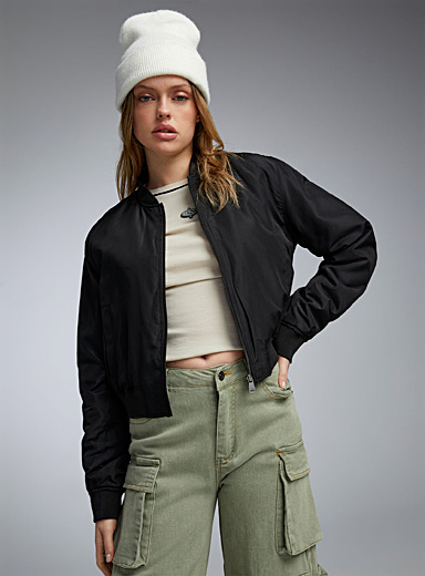 Glossy fabric cropped jacket | Only | Women's Jackets and Vests Fall ...