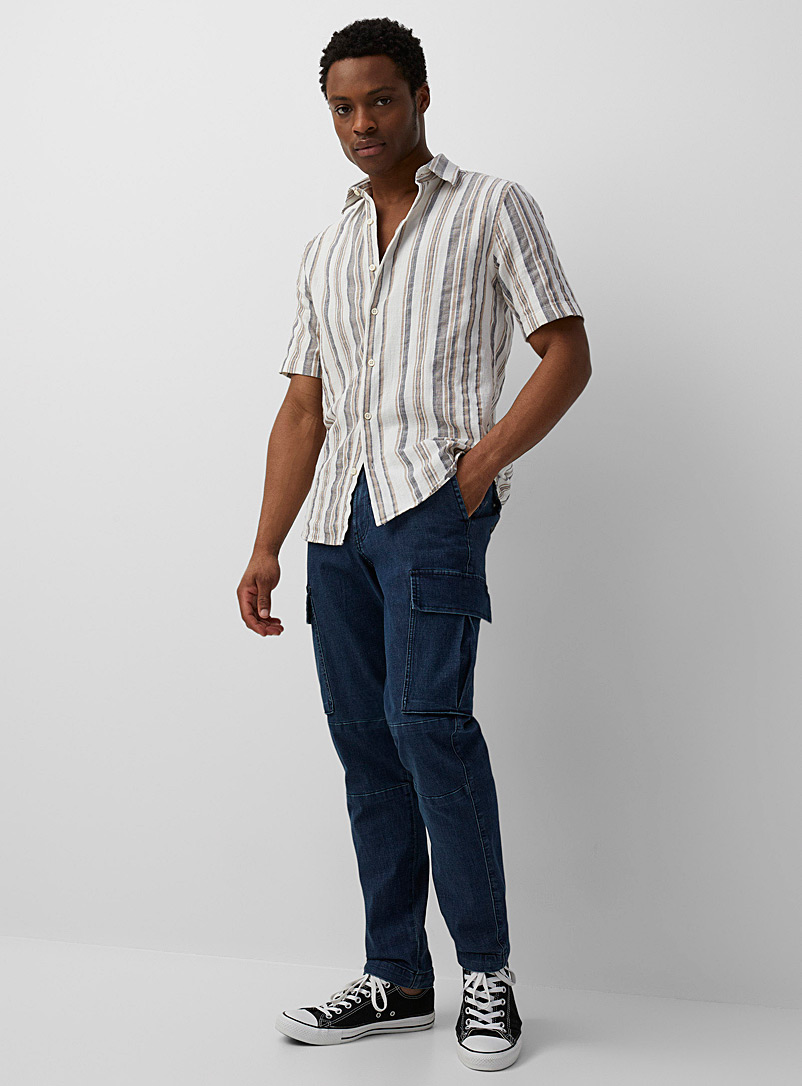 Jeans Cooliflex Pour Homme - Taille élastique, Coupe Droite, 98% Coton 2% élasthanne