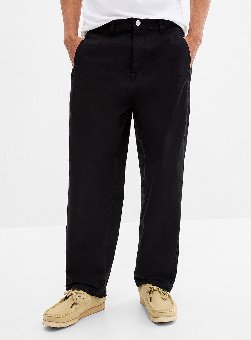 Jack & Jones: Le chino coutures graphiques <b>Coupe ballon</b> Noir pour homme