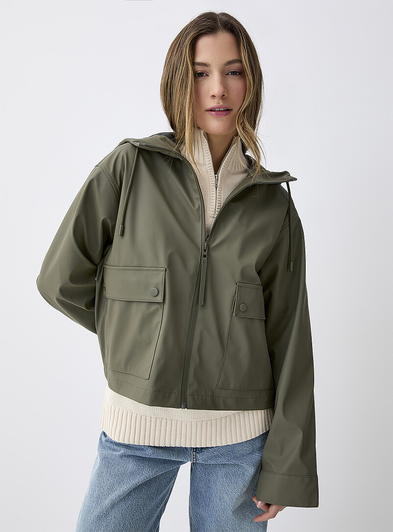 Imperméable Femme Long à Capuche - Veste De Pluie Respirante, Déperlante Et Coupe-Vent Avec Poches, Idéale Randonnée, Voyage, Quotidien