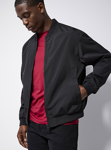 Jack & Jones Black Lightweight bomber jacket for men