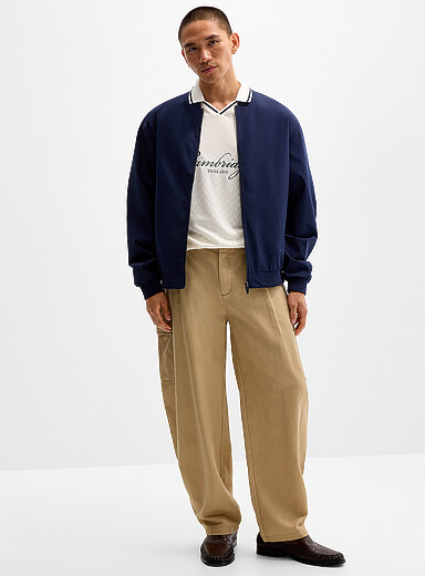 Jack & Jones: Le bomber toile l&eacute;g&egrave;re Bleu marine - Bleu nuit pour homme