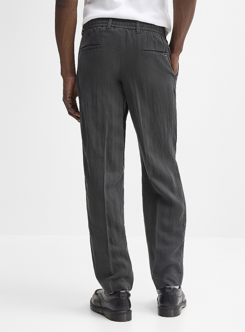 Jack & Jones Black Comfort-waist soft pant <b>Loose fit</b> for men