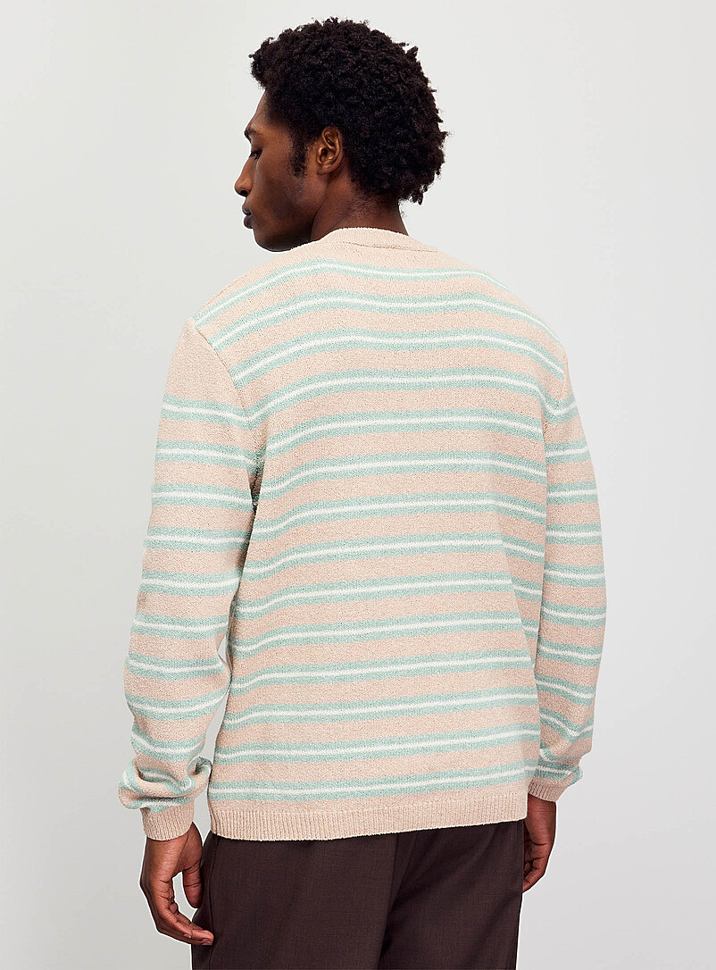 Striped raw-knit sweater | Jack & Jones | Shop Men's Crew Neck
