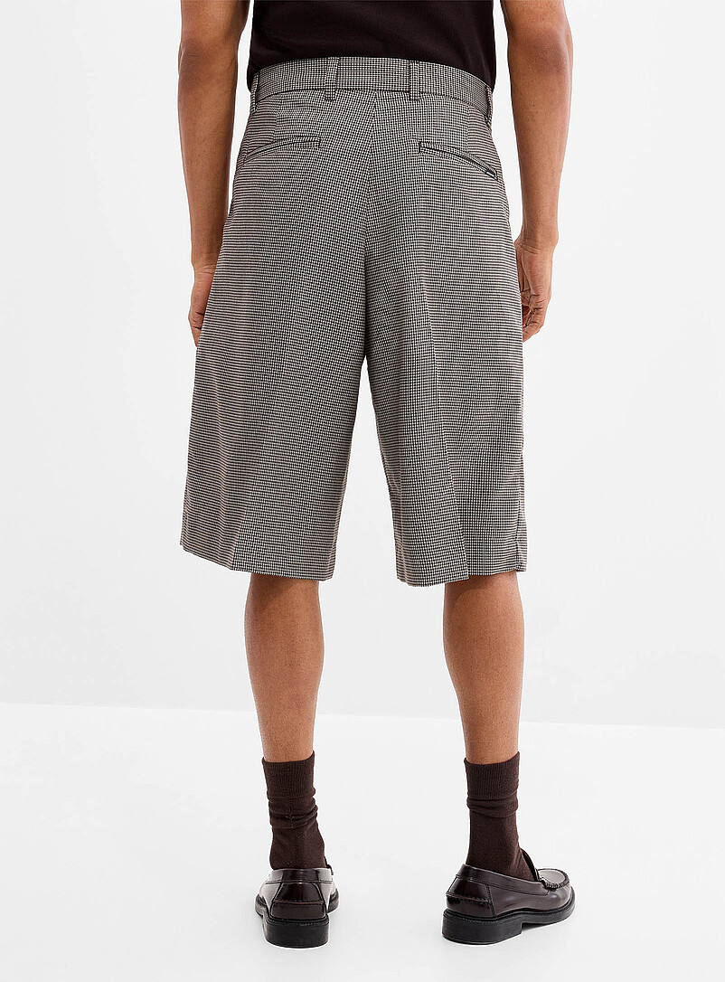 Jack & Jones Patterned Brown Dressy Bermudas <b>Baggy fit</b> for men