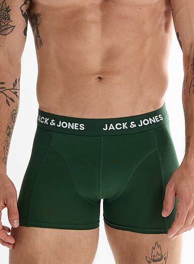 Jack & Jones Green 3.5" hot dog trunk Cotton for men