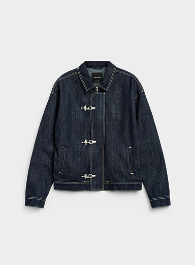 Jack & Jones: La veste denim attaches pompier Bleu pour homme
