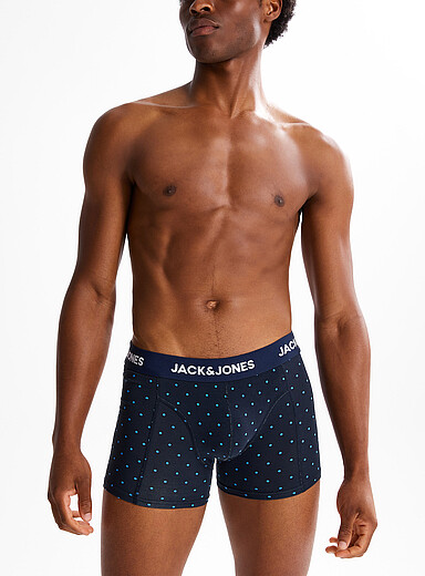 Jack & Jones Blue 3" blue-patterned trunk for men