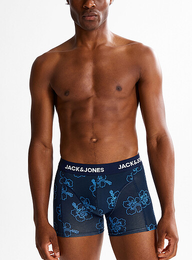 Jack & Jones Patterned Blue 3" blue-patterned trunk for men