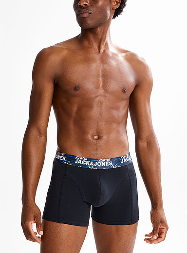 Jack & Jones Navy/Midnight Blue 3" tropical flower trunk for men