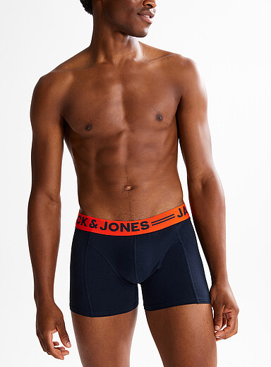 Jack & Jones: Le boxeur court coton 3,5 po Bleu marine - Bleu nuit pour homme