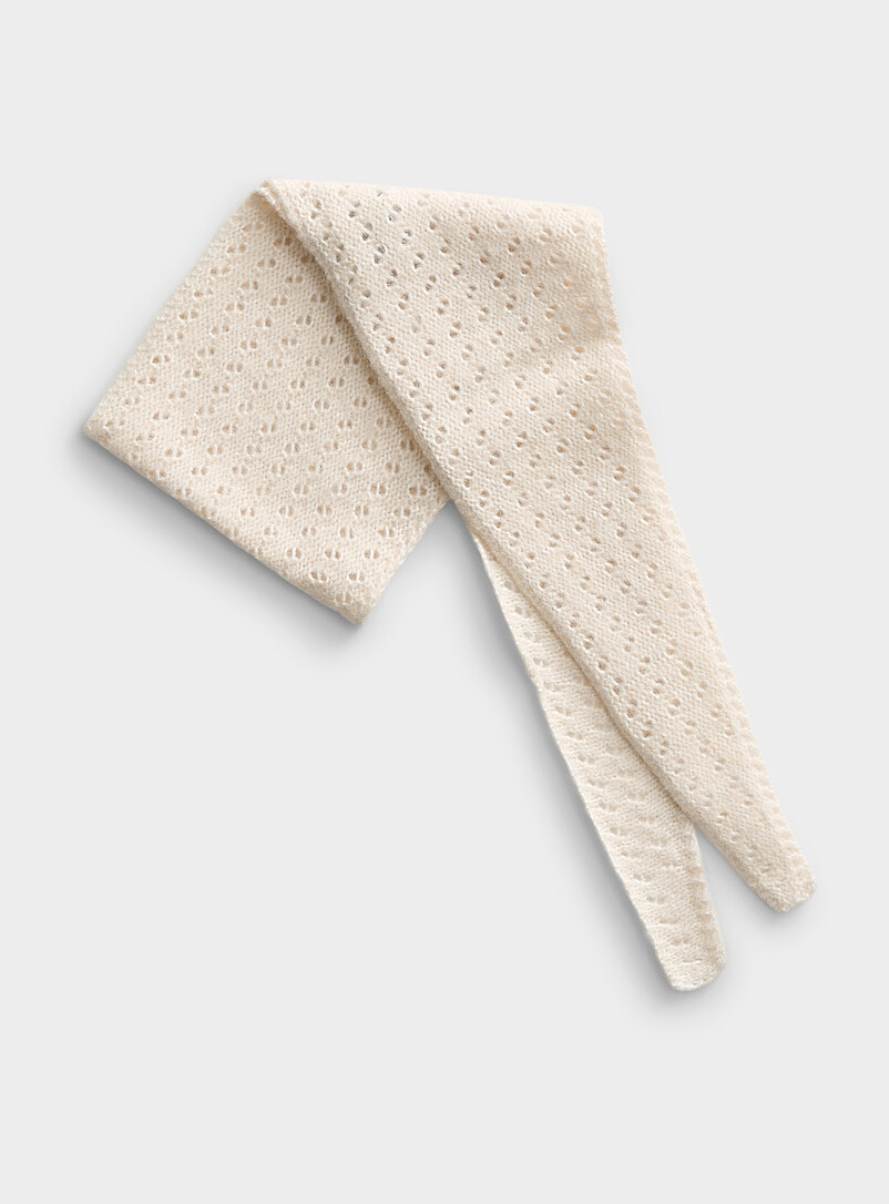 Pointelle knit narrow scarf | Only | | Simons