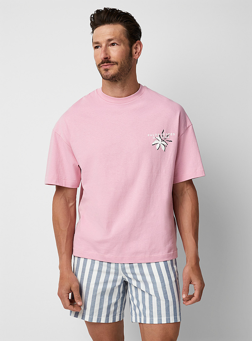 Jack & Jones Pink Botanical print T-shirt for men