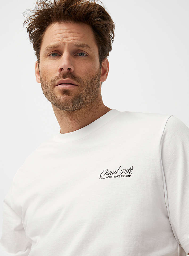 Jack & Jones White Front and back print T-shirt for men