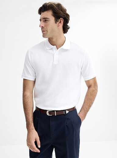 Le polo jersey gaufr&eacute;