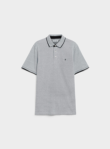 Accent edging piqu&eacute; polo shirt