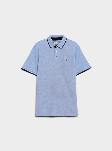 Accent edging piqu&eacute; polo shirt